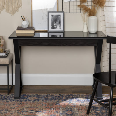 Ebern Designs Cayuga Glass Desk Reviews Wayfair Canada